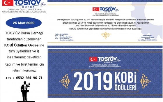 TOSYÖV Bursa 2019 KOBİ Ödülleri Töreni